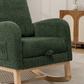 Ergonomic High Back Rocking Chair with Adjustable Footrest