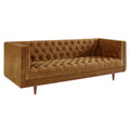 Performance Velvet Tufted Sofa by Elation