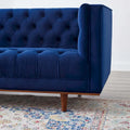 Performance Velvet Tufted Sofa by Elation