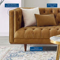Performance Velvet Tufted Sofa by Elation