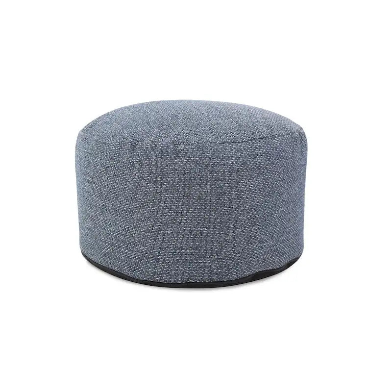 Allan Andrews Indigo Panama Round Foot Pouf