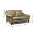 Sienna Authentic Leather Midcentury Modern Loveseat