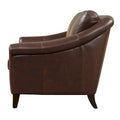 Sienna Authentic Leather Midcentury Modern Loveseat