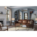 Sienna Authentic Leather Midcentury Modern Loveseat