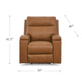 Hydeline Venice Zero Gravity Power Recliner with Adjustable Headrest and Cup Holder in Top Grain Leather