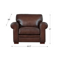 Hydeline Brookfield Premium Top Grain Leather Sofa and Chair Set