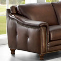 Hydeline Belfast L-Shaped Sectional Sofa in Top Grain Leather