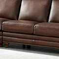 Hydeline Belfast L-Shaped Sectional Sofa in Top Grain Leather