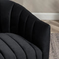 SEYNAR Set of 2 Modern Glam Velvet Upholstered Round Swivel Accent Barrel Chairs