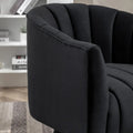 SEYNAR Set of 2 Modern Glam Velvet Upholstered Round Swivel Accent Barrel Chairs