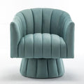 SEYNAR Set of 2 Modern Glam Velvet Upholstered Round Swivel Accent Barrel Chairs