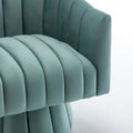 SEYNAR Set of 2 Modern Glam Velvet Upholstered Round Swivel Accent Barrel Chairs