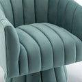 SEYNAR Set of 2 Modern Glam Velvet Upholstered Round Swivel Accent Barrel Chairs