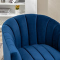 SEYNAR Set of 2 Modern Glam Velvet Upholstered Round Swivel Accent Barrel Chairs