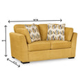 Roundhill Furniture Clareen 2-Piece Sofa and Loveseat Living Room Set