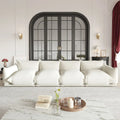 Spacious Mid-Century Modern Chenille Sectional Sofa - 4-Seater Modular Couch with Plush Cushions