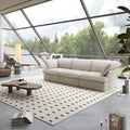 Contemporary 3-Seat Modular Sectional Sofa for Living Room - Comfortable Convertible Couch