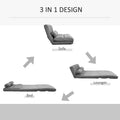 Versatile Floor Sofa Chair with 2 Cushions and Adjustable Backrest