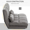 Versatile Floor Sofa Chair with 2 Cushions and Adjustable Backrest
