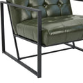 Glitzhome Set of 2 Mid-Century Tufted Accent Chairs in 29.25W PU Leather