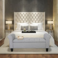 Porthos Home Theon Fabric Button-Tufted Flip-Top Storage Bench