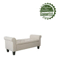 Porthos Home Theon Fabric Button-Tufted Flip-Top Storage Bench