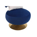 Round Barrel Chair with Fabric and Swivel Design