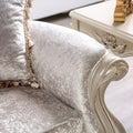 Clarissa Traditional Sofa Set by Furniture of America - Featuring Button Tufted Back and Accent Pillows