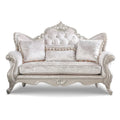 Clarissa Traditional Sofa Set by Furniture of America - Featuring Button Tufted Back and Accent Pillows