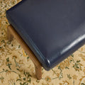Glitzhome 30.75-Inch Mid-Century PU Leather Armchair and Ottoman Set