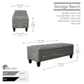 Porthos Home Wren Upholstered Button-Tufted Storage Bench
