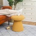 Adeco Large Soft Mushroom Ottoman - Versatile Foot Stool for Living Room and Bedroom