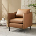 Christopher Contemporary Anti-Scratch Fabric Armchair with Black Metal Legs by HULALA HOME