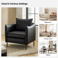 Christopher Contemporary Anti-Scratch Fabric Armchair with Black Metal Legs by HULALA HOME