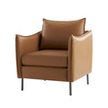 Christopher Contemporary Anti-Scratch Fabric Armchair with Black Metal Legs by HULALA HOME