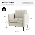 Christopher Contemporary Anti-Scratch Fabric Armchair with Black Metal Legs by HULALA HOME