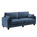 LUE BONA 81 Contemporary Corduroy 3-Seater Sofa - Upholstered Polyester Rectangle Design with Wooden Base for Living Room