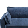 LUE BONA 81 Contemporary Corduroy 3-Seater Sofa - Upholstered Polyester Rectangle Design with Wooden Base for Living Room