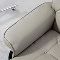 HOMCOM Faux Leather Swivel Recliner Chair with Ottoman and High Back Support