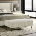 Roundhill Furniture Mavela Wide Wale Corduroy Upholstered Bench