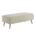Roundhill Furniture Mavela Wide Wale Corduroy Upholstered Bench