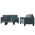 CraftPorch Velvet Upholstered Mid-Century Modern Corduroy 2-Piece Living Room Set