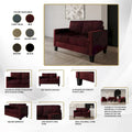 CraftPorch Velvet Upholstered Mid-Century Modern Corduroy 2-Piece Living Room Set