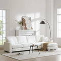 Spacious L-Shaped Chenille Sectional Sofa with Chaise Lounge for Living Room, Apartment, or Office