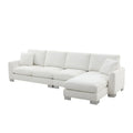 Spacious L-Shaped Chenille Sectional Sofa with Chaise Lounge for Living Room, Apartment, or Office
