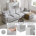 Spacious L-Shaped Chenille Sectional Sofa with Chaise Lounge for Living Room, Apartment, or Office