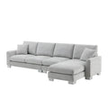 Spacious L-Shaped Chenille Sectional Sofa with Chaise Lounge for Living Room, Apartment, or Office