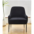 Mid-Century Velvet Accent Chair with Slope Arms