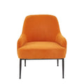 Mid-Century Velvet Accent Chair with Slope Arms