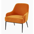 Mid-Century Velvet Accent Chair with Slope Arms